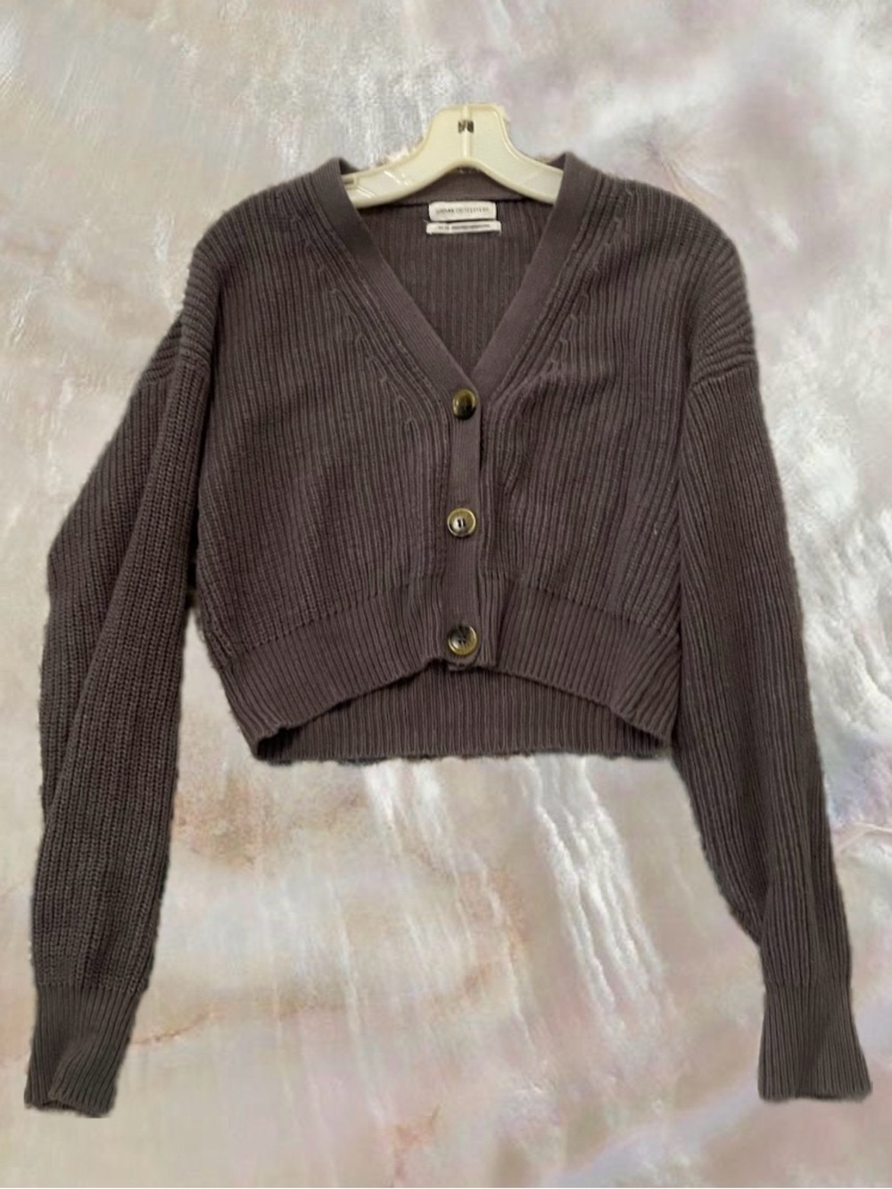 Urban Outfitters Cropped Button V-Neck Cardigan